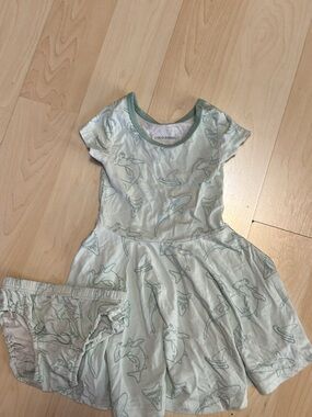 Coco Moon Shark Print Dress and Diaper Cover set